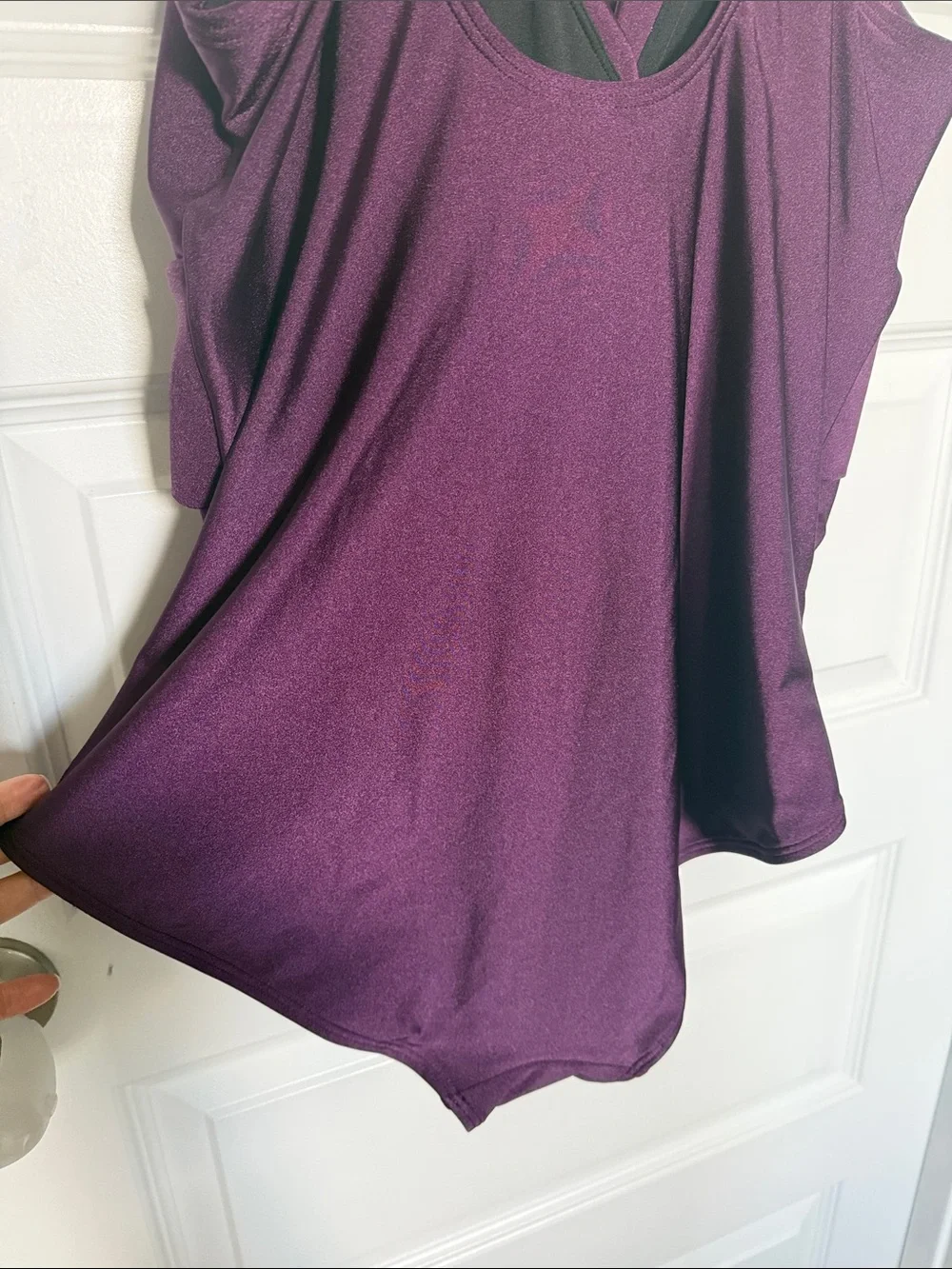 NWT DKNY Plum Twist-Front One-Piece Swimsuit Sz XXL - Picture 8 of 9